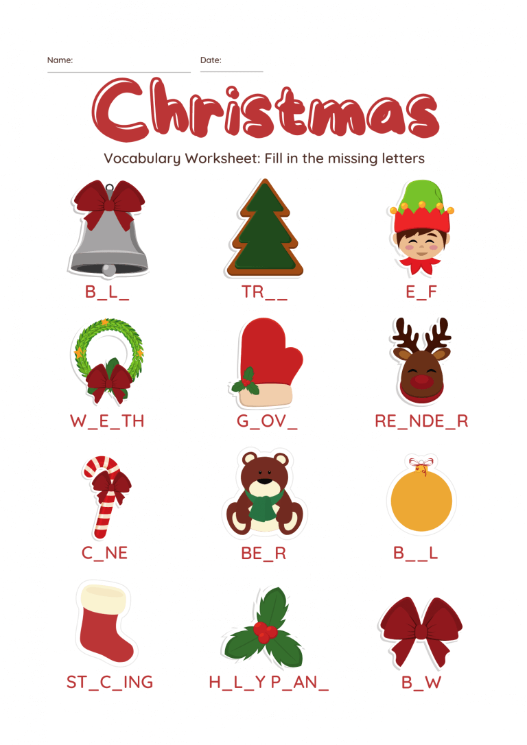 Christmas Words - Christmas Word Wall Vocabulary