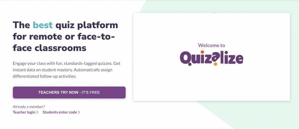 Quizalize - Review, Code, Zzish, Quizalize create quiz